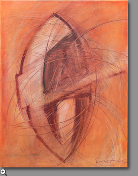 Freie Arbeiten, Britta Ernst, Schutzschild | Öl auf Leinwand | 60 x 80 cm